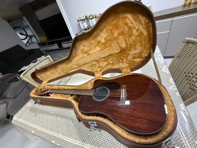 Violão Fender cd-60sce impecável e regulado com elixir + hard case NOVO