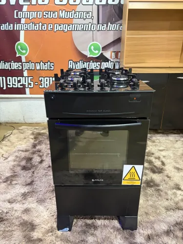Fogão atlas Mônaco top Glass mesa de vidro novo ( entrego )