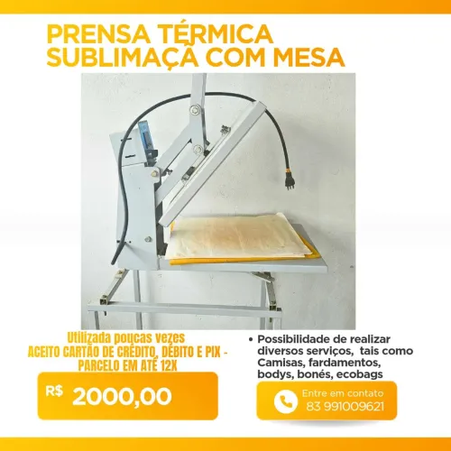 Prensa com mesa