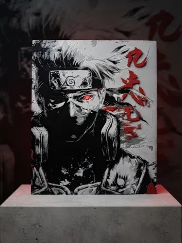 Quadro 3D em Relevo Kakashi Naruto - Decoração