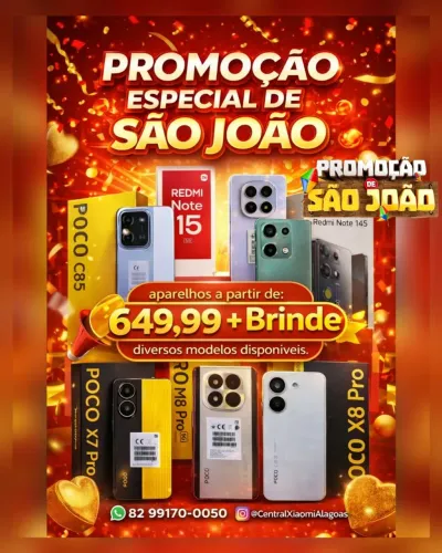 Xiaomi note 14s, Note 15 5G, Poco X8 Pro Max 5G e Diversos Modelos 