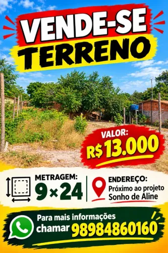 Terreno em um lugar tranquilo,chama no PV *60