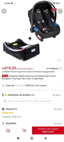 Vendo BB conforto com base e sem base 