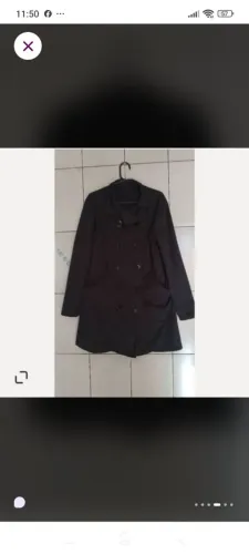 Sobretudo feminino preto tamanho m