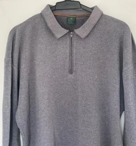 Camisa polo Brooksfield masculina manga longa mescla GG 100% algodão