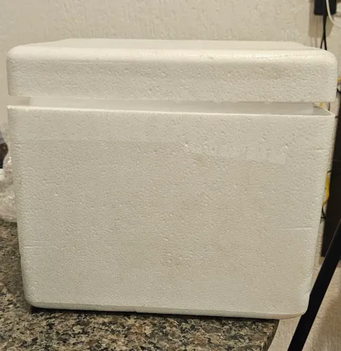 Caixa de isopor 8L + 2 placas de gelo reutilizável