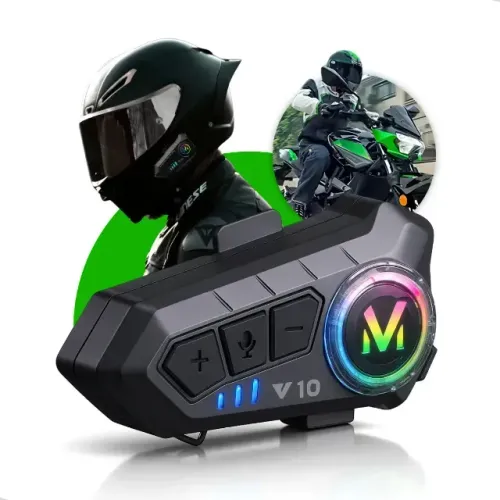 Fone De Ouvido Para Capacete Moto Bluetooth Headset Rgb Sem Fio Kateluo MAIS VENDIDO 2º em