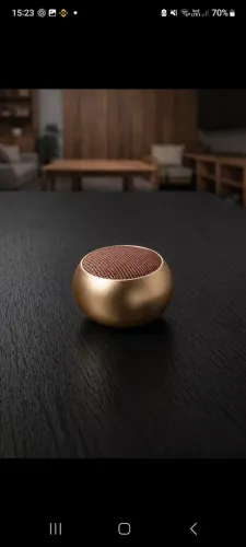 Mine caixa de som Bluetooth dourada, com alto e bom som, nova na embalagem, 49,9 R$