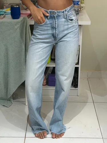 Calça Jeans Cintura Alta ZARA