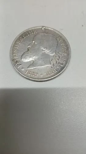 Vendo essa moeda rara de 1889 em prata 