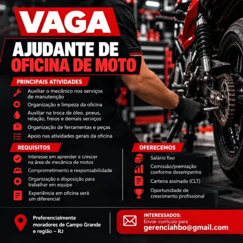 Vaga de auxiliar de oficina