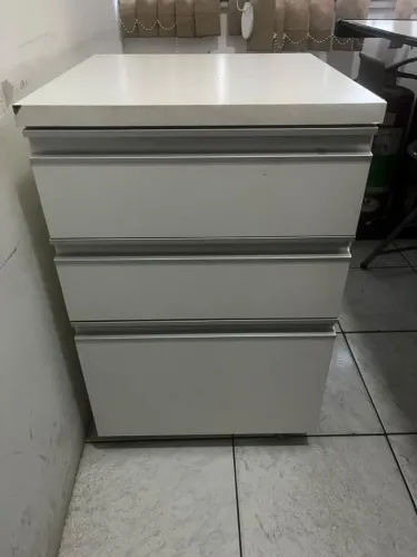 Gaveteiro Volante de Escritório 3 Gavetas Branco Reforçado - Usado