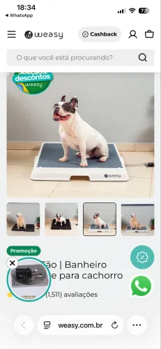 Weasy Cão | Banheiro inteligente para cachorro