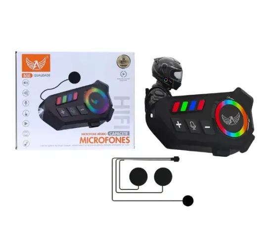 Fone Bluetooth com Microfone Para Capacete Moto Altomex
