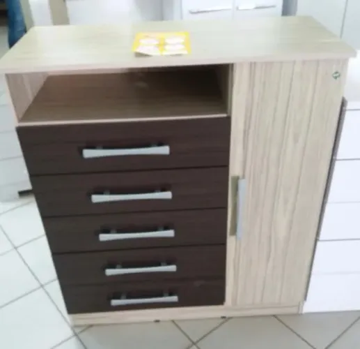 Cômoda Madri 5 gavetas e Sapateira