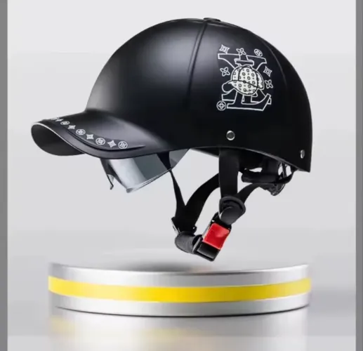 Capacete de bicicleta Estilo Boné de Beisebol com Visor Retro 