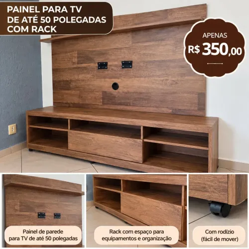 Rack com Painel de TV