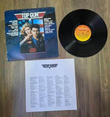 LP TRILHA SONORA FILME TOPGUN ASES INDOMAVEIS 1986 ORIGINAL COMPLETO