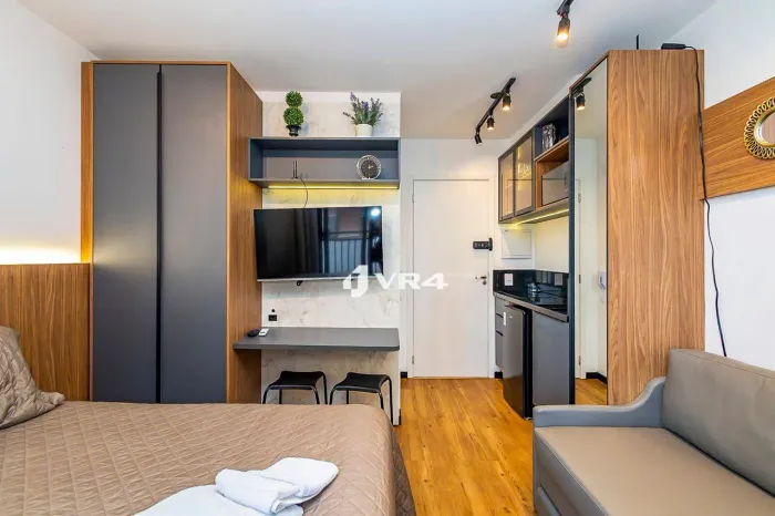 Studio Mobiliado para alugar, por R$ 2.380/mês - Centro - Curitiba/PR