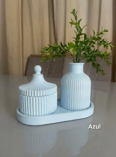 Conjunto de vasos de decoração
