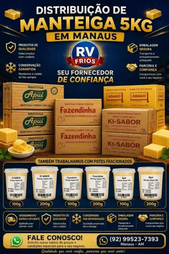 Manteiga Salgada 5kg - Qualidade e Ótimo Preço