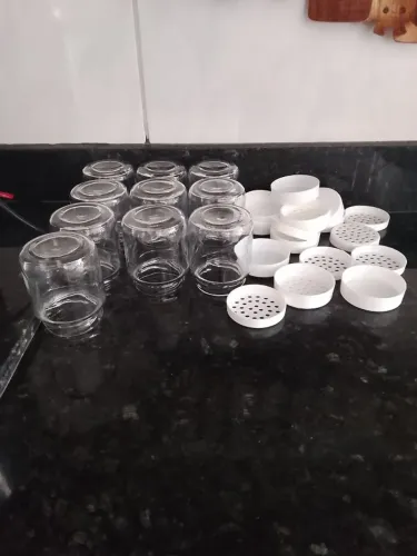 Kit com 10 vidros de porta temperos
