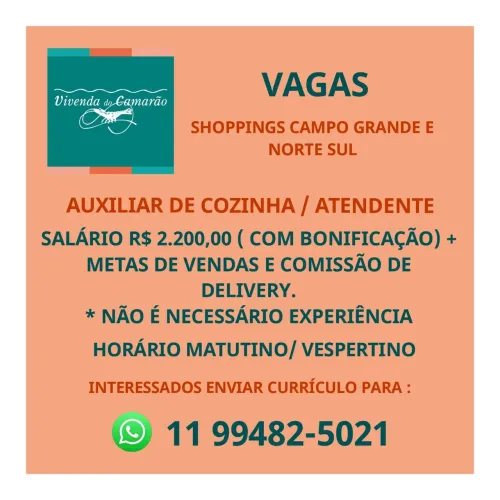 Vagas de emprego