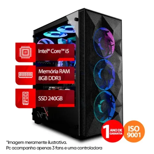 PC Gamer Intel® Core? i5 4ª Geração, 8GB, SSD 240GB