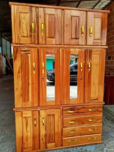 GUARDA ROUPA ROUPEIRO CASAL 4 PORTAS TODO DE MADEIRA NOVO
