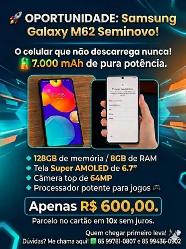 O MONSTRO DA BATERIA! ? Samsung Galaxy M62 Seminovo