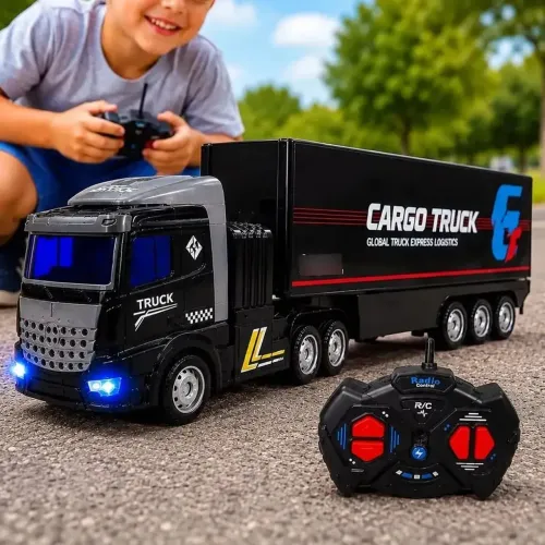 Caminhão Controle Remoto Carreta Baú Articulada Infantil