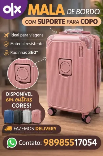 MALA DE BORDO 10 kg COM SUPORTE PRA COPO