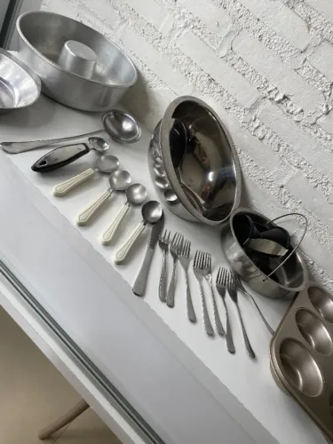 Rf413 Conjunto de Utensílios em Inox e Alumínio para Cozinha