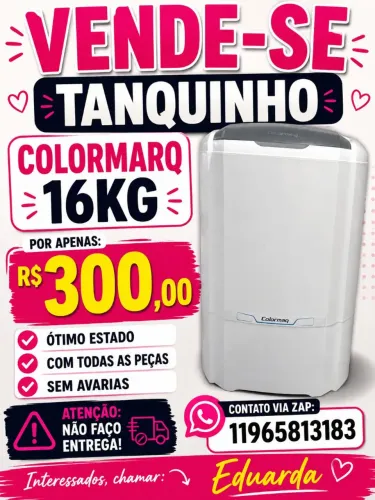 Tanquinho colormarq 16kg em ótimo estado