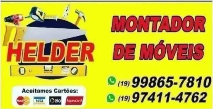 MONTADOR DE MÓVEIS NOVOS E USADOS SUMARÉ SP  HELDER 
