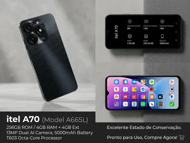 Troco ou vendo cll Itel a70, 256gb