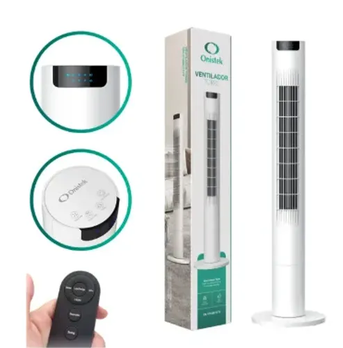 Ventilador Torre Silencioso Com Display Touch Temporizador