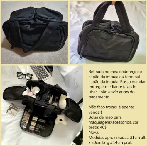 Bolsa de mão preta nova
