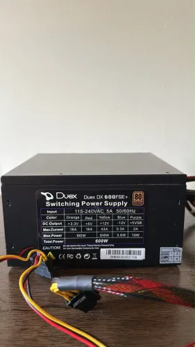 Fonte 600w 80 plus