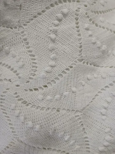 Colcha de crochê solteiro