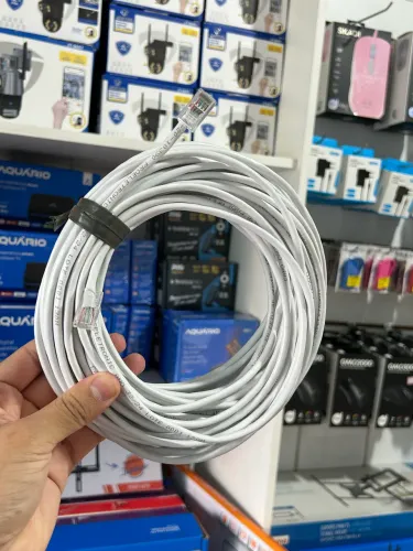Cabo de Rede 15 Metros Branco CAT5 ( Entregamos )