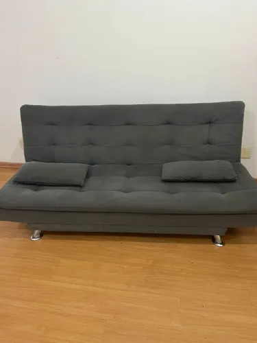 SOFÁ-CAMA 3 LUGARES PREMIUM SUDE CINZA - MOBLY