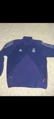 Blusão Fleece Adidas Real Madrid Travel (2020/21) - Tamanho G