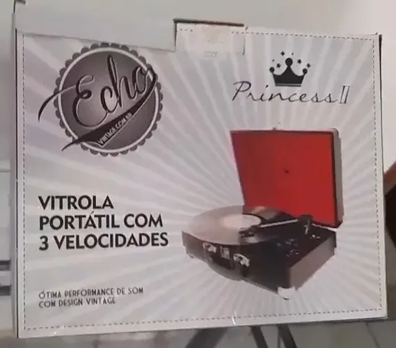 Vitrola Portátil com três velocidades