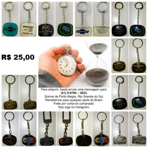 Chaveiros Antigos de Concessionárias GM - Chevrolet.
