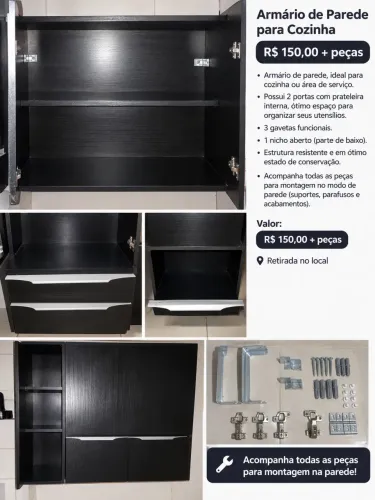 ? ARMÁRIO DE PAREDE PARA COZINHA