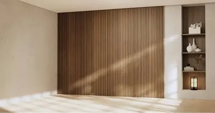 Instalacao de ripado com material