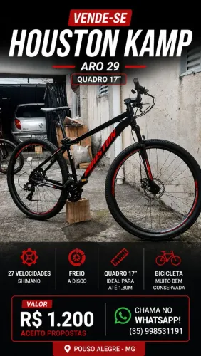 BICICLETA HOUNSTON KAMP | ARO 29 | FREIO A DISCO