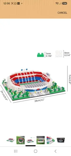 Blocos de montar estádio 3500 pcs microblocos