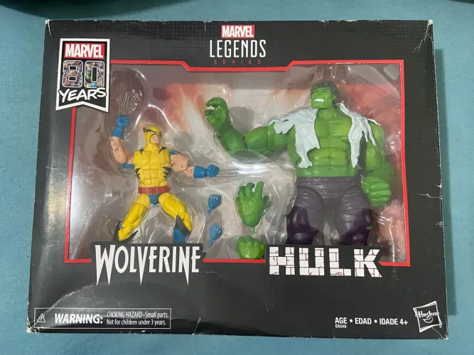 Pack Marvel Legends Wolverine vs Hulk (primeira aparição do Wolverine)